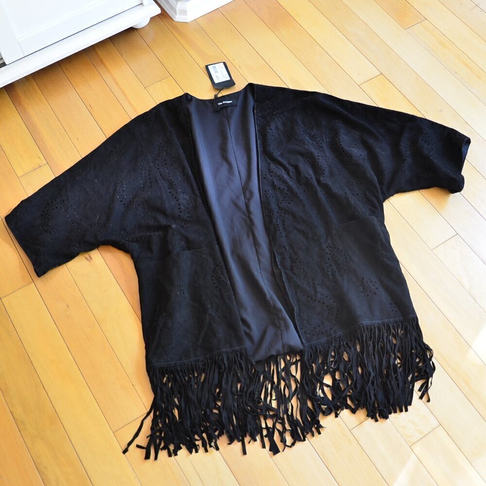 The Kooples jacket Embossed Leather & Franges Jacket